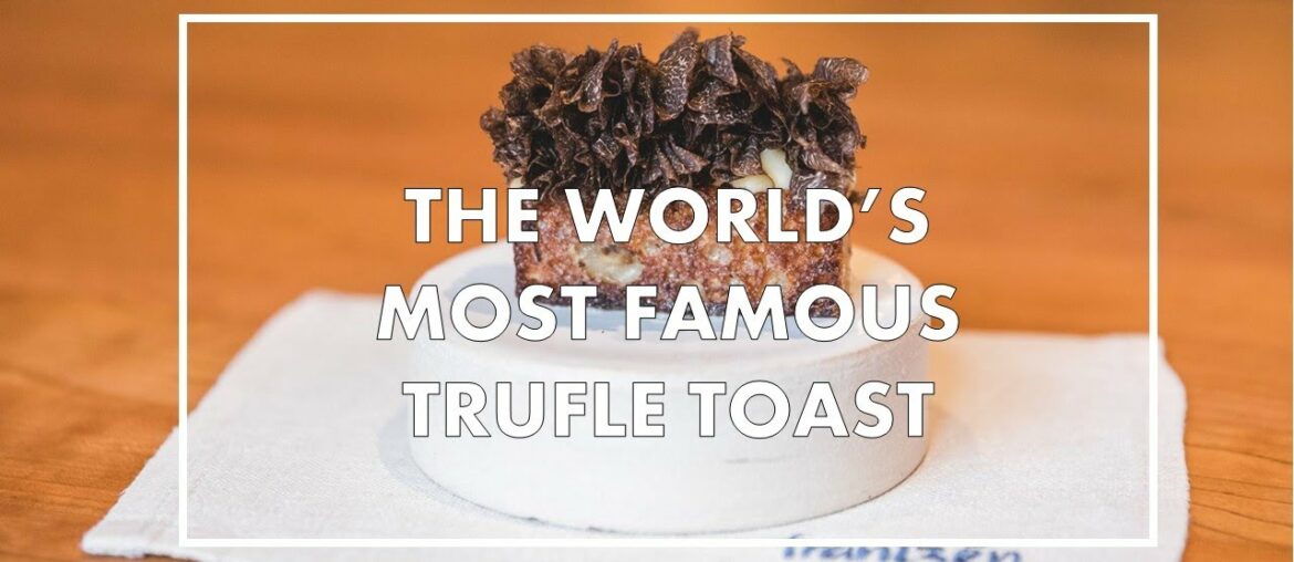 Preparation of the FAMOUS FRANTZEN TRUFFLE FRENCH TOAST (3 Michelin stars, Stockholm, Sweden)