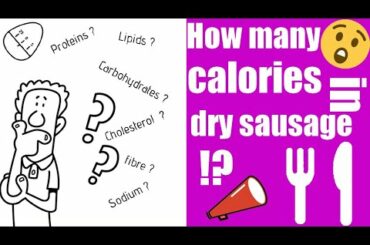 What are the nutritional values in 100g of dry sausage ?