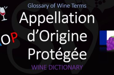 What is Appelation d'Origine Protégée? (AOP) How to Pronounce? French Wine Term