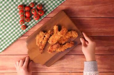 Best oven baked chicken strips recipe with oven french fries
