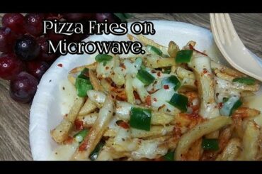 Pizza Fries Recipe || on microwave|| special pizza French Fries Recipe #Zaiqaplus