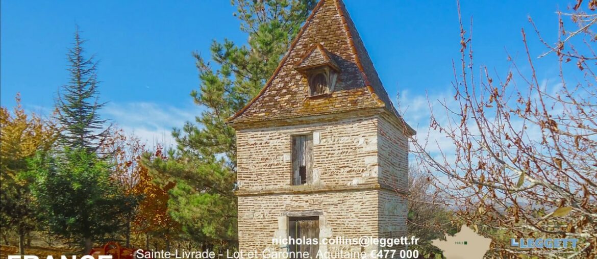 Restored farmhouse, beautiful view, 14 acres of land, view over the Lot valley. Barn & pigeonnier. Restored farmhouse, beautiful view, 14 acres of land, view over the Lot valley. Barn & pigeonnier.