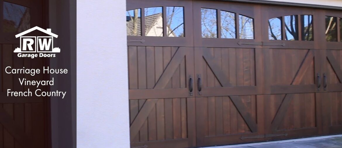 Before & After - Carriage House Vineyard French Country wood garage door