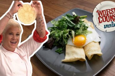 Anne Burrell Makes Ham and Brie Crepes | Worst Cooks in America