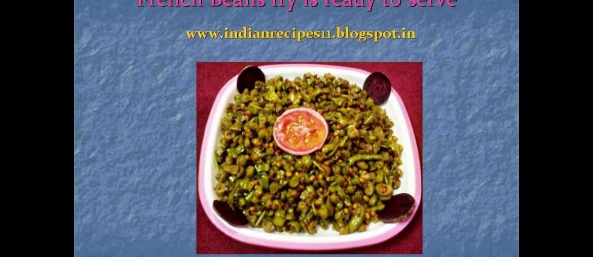 Vasu Recipes - French Beans Fry