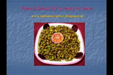 Vasu Recipes - French Beans Fry