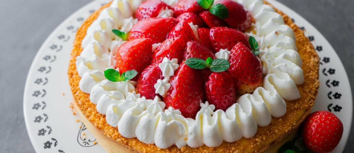 Клубничный Тарт с заварным кремом / Strawberry Custard Cream Tart / French Recipe / Простой рецепт