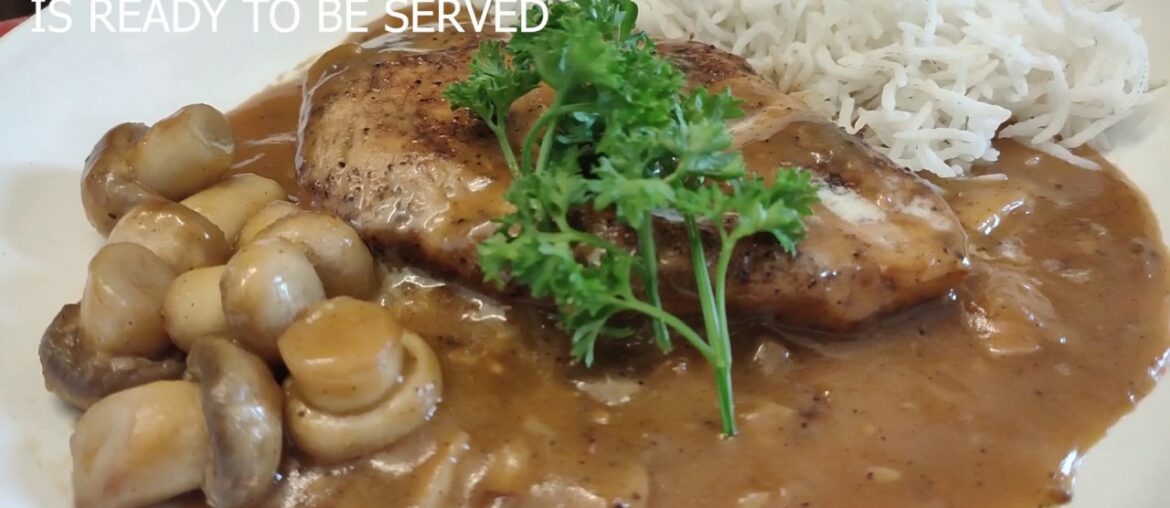 CHICKEN IN MUSHROOM RED WINE SAUCE