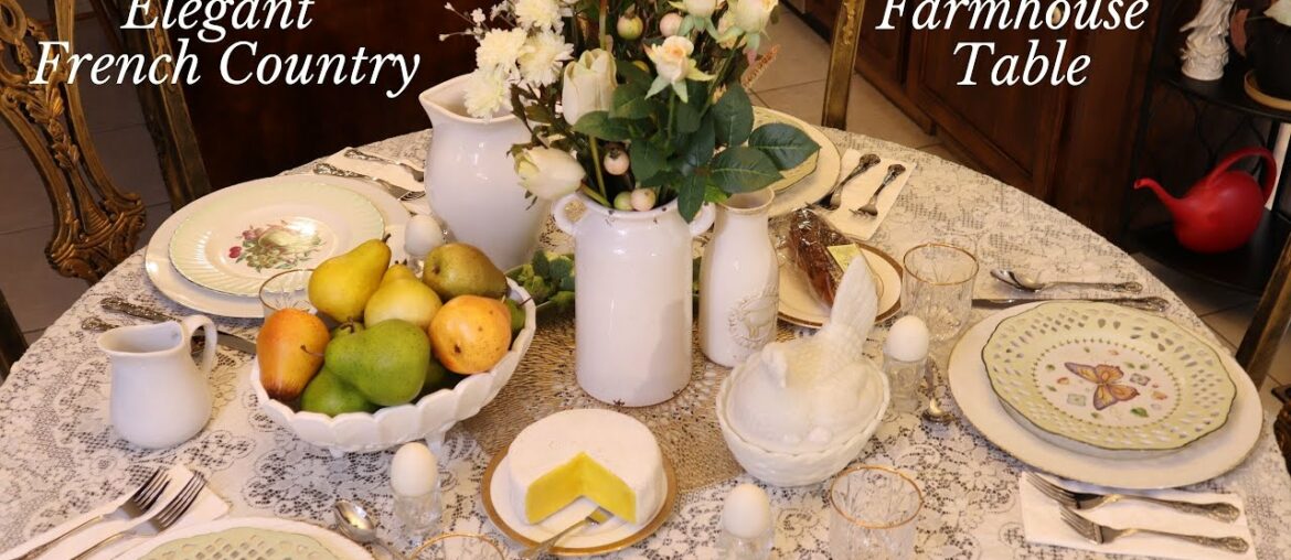 Elegant French Country Farmhouse Table Elegant French Country Farmhouse Table