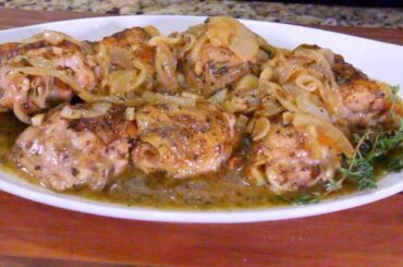 Chicken Thighs in a Creamy Wine Sauce