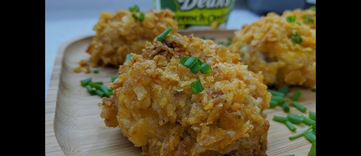 CRUNCHY FRENCH ONION DIP FRIED MUSHROOMS AIR FRYER