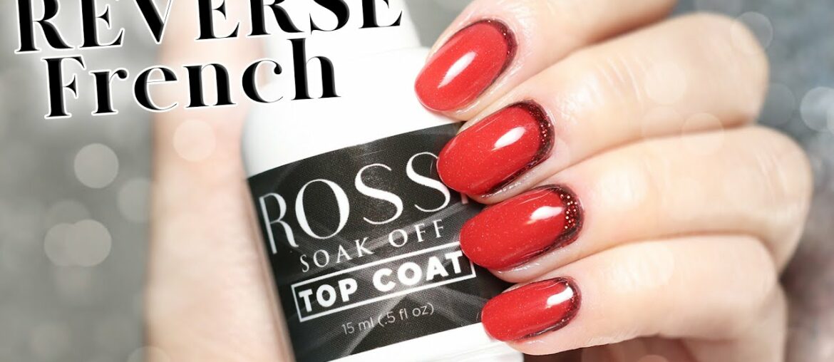 Reverse French Tip using Dip Powder & Gel Polish 💅 Reverse French Tip using Dip Powder & Gel Polish 💅