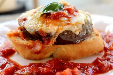 BEST Eggplant Parmesan Crostini Recipe