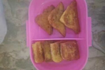 French Toast.. bread toast..quick and easy recipe for kids lunchbox.