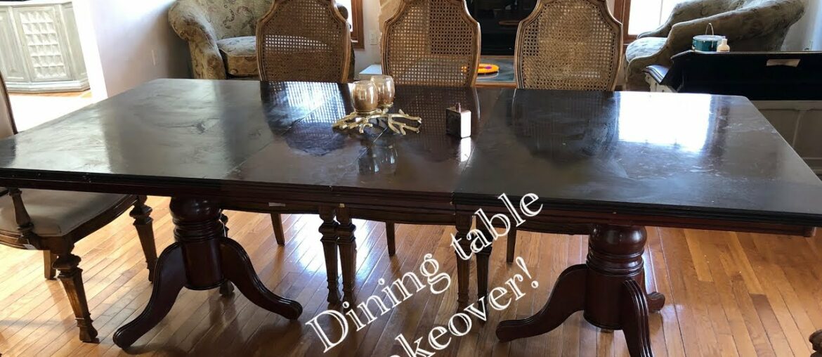 Dining Table makeover! DIY Chalk paint on dining table - Life With Queen