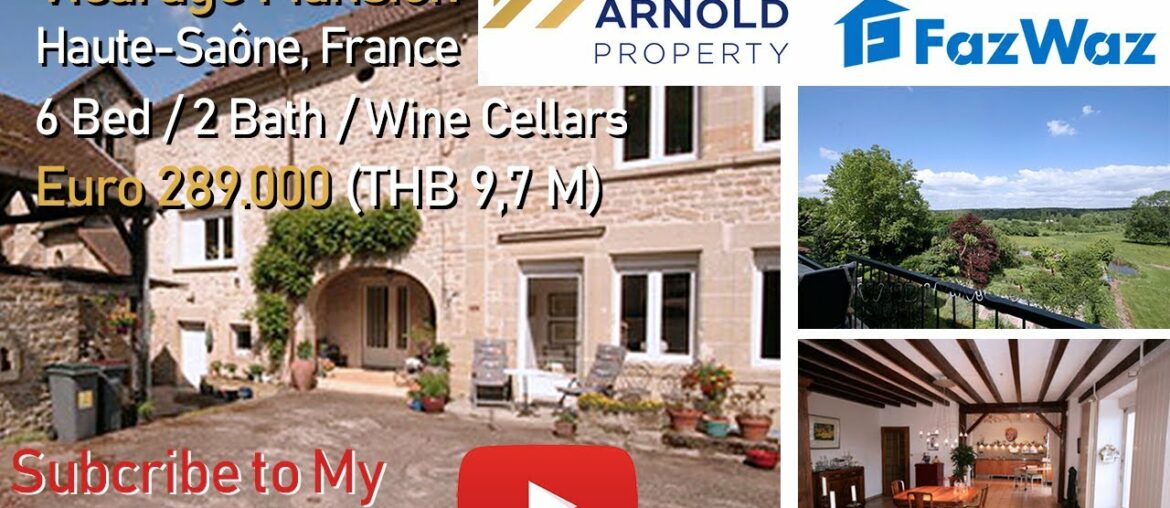 Vicarage Mansion for Sale in the Haute-Saône, France - Euro 289.000 (THB 9,7 M)