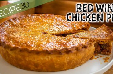 Red Wine Chicken Pie or Coq au Vin Pie