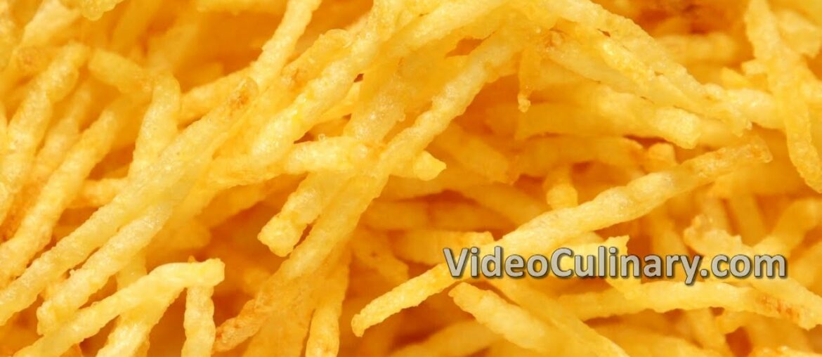 Thin French Fries Recipe - Crispy Straw Potatoes