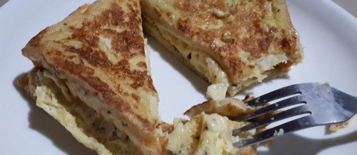 Omelette recipe | french toast omelette sandwich | quickly recipe | toast bread, eggs and cheese