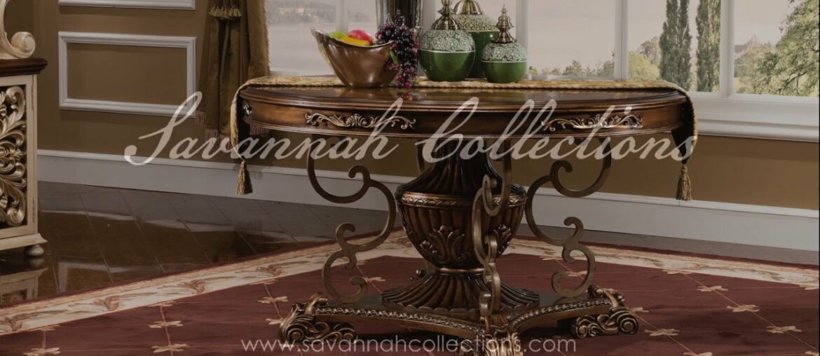 French Furniture Dining Table by Savannah Collections - E.J. Victor