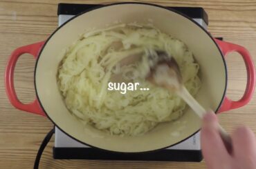 Homemade French Onion Soup with Homemade Croutons