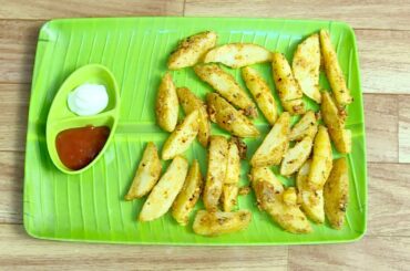 potato wedges recipe | how to make deep fried & baked potato wedges | Harikas kitchen