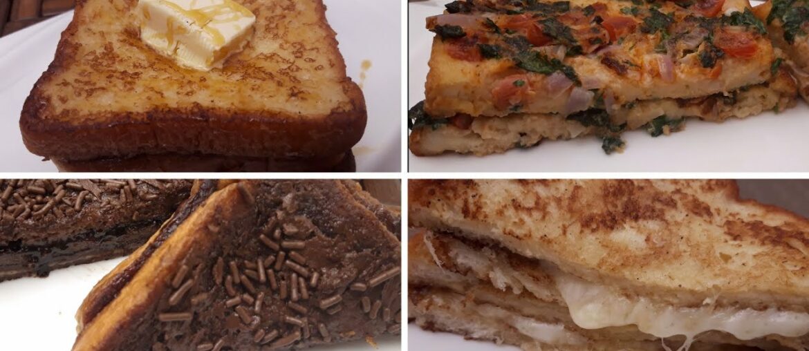 4 ways to make French Toast | recipe by it's YUM | EnglishUrdu