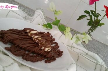 How to Make French Chocolate Crepe Recipe/Tasty Recipes كريب بالشكلاطة مقرمش