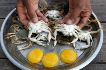 Sea Crab Crispy Cooking Recipe / Eating Crispy Crab