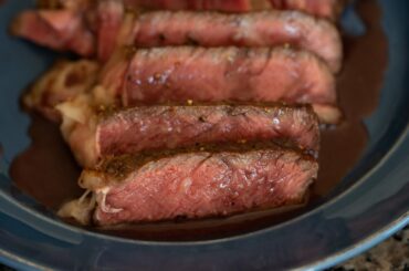 Ribeye Steak With Red Wine Sauce - Steak Bordelaise With Garlic, Shallots & Fresh Tyhme