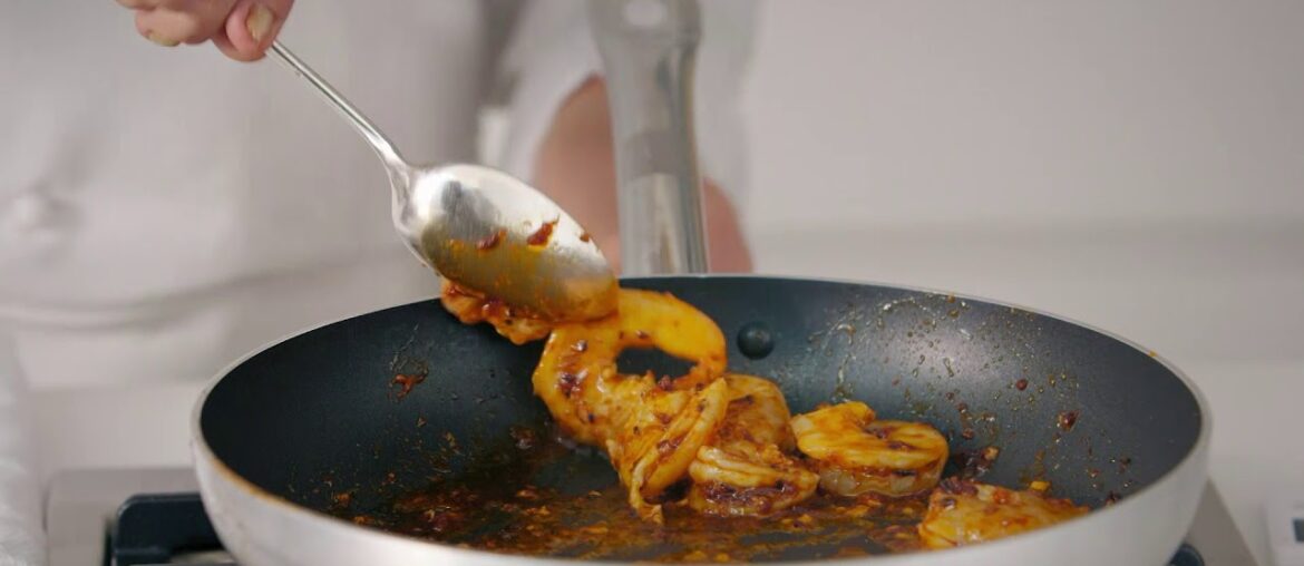 Sambal Seafood Paste – Sauteed Prawns in Squid Ink Pasta with Seafood Sambal Sambal Seafood Paste - Sauteed Prawns in Squid Ink Pasta with Seafood Sambal