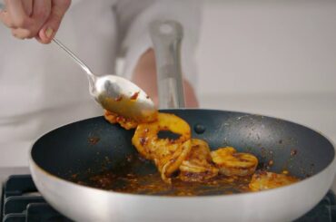 Sambal Seafood Paste - Sauteed Prawns in Squid Ink Pasta with Seafood Sambal