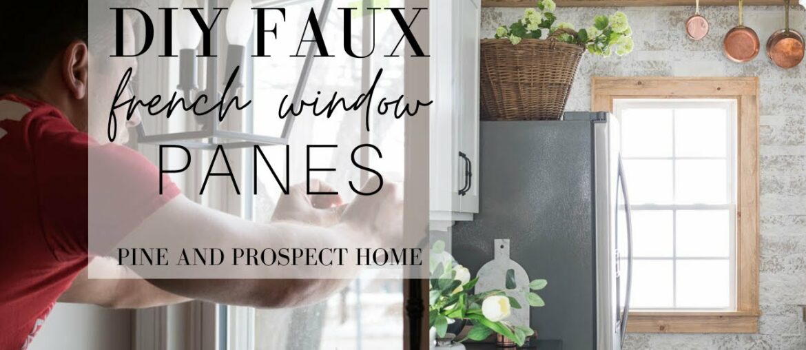 DIY Faux French Window Panes