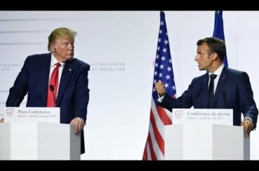 Trump Participates in a Joint Press Conference with the President of France