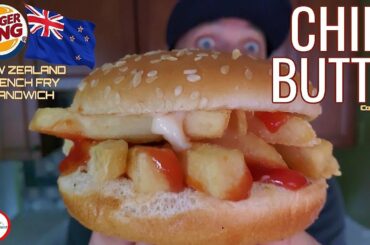 Burger King® New Zealand Chip Butty Review! | French Fry Sandwich? 🍔 👑🍟
