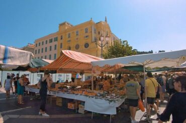 Walking Nice, France - Cours Saleya French Flower Market to I LOVE NICE Sign