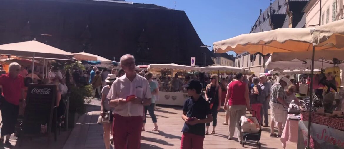 Market day in Burgundy France Summer 2019