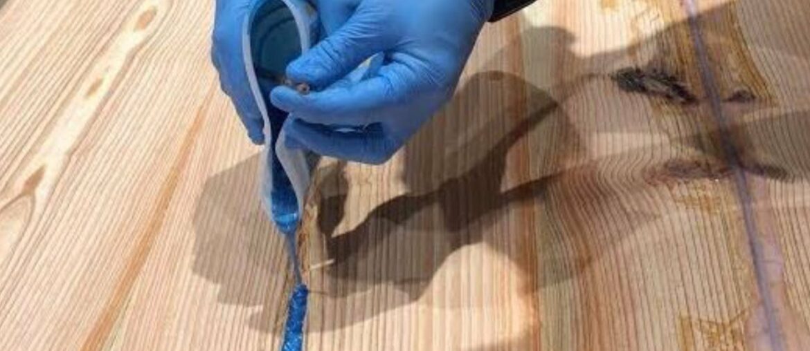 Epoxy Dining Table with Resin Inlays (Reclaimed Heart Pine) Epoxy Dining Table with Resin Inlays (Reclaimed Heart Pine)