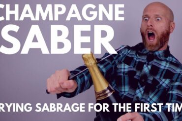 CHAMPAGNE SABER CHALLENGE - I try SABRAGE for the FIRST TIME