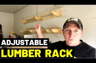 ADJUSTABLE LUMBER RACK!! (French Cleat System--Fully Adjustable Lumber Storage / Wood Rack)