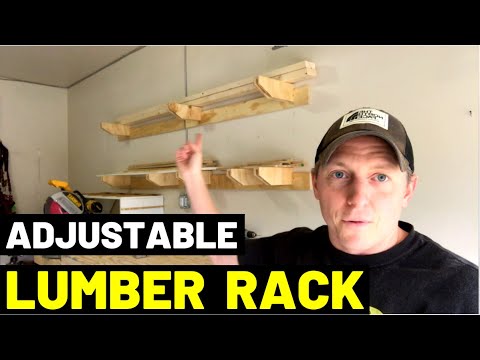 ADJUSTABLE LUMBER RACK!! (French Cleat System–Fully Adjustable Lumber Storage / Wood Rack) ADJUSTABLE LUMBER RACK!! (French Cleat System--Fully Adjustable Lumber Storage / Wood Rack)