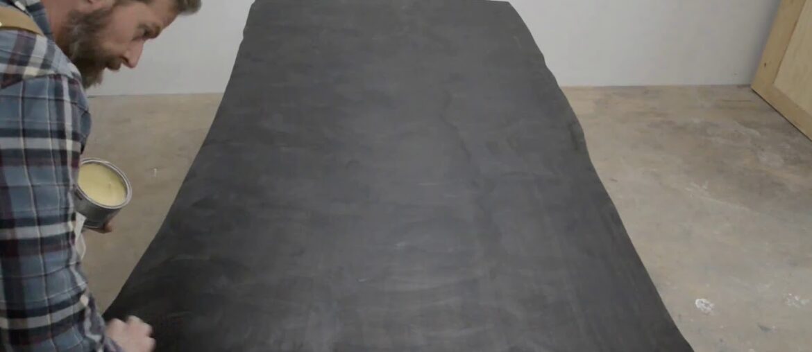 French Polishing a live edge dining table French Polishing a live edge dining table