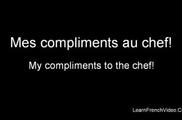 French Restaurant Vocabulary