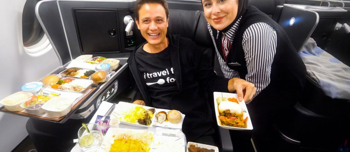 15 Courses BUSINESS CLASS Food on IRAN AIRLINES!! | Mahan Air – Bangkok to Tehran! 15 Courses BUSINESS CLASS Food on IRAN AIRLINES!! | Mahan Air - Bangkok to Tehran!