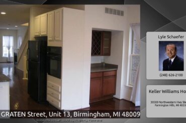 526 GRATEN Street, Unit 13, Birmingham, MI 48009