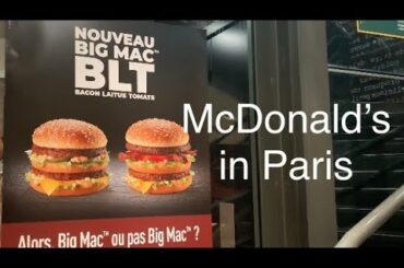Eating at  McDonald’s in Paris, France