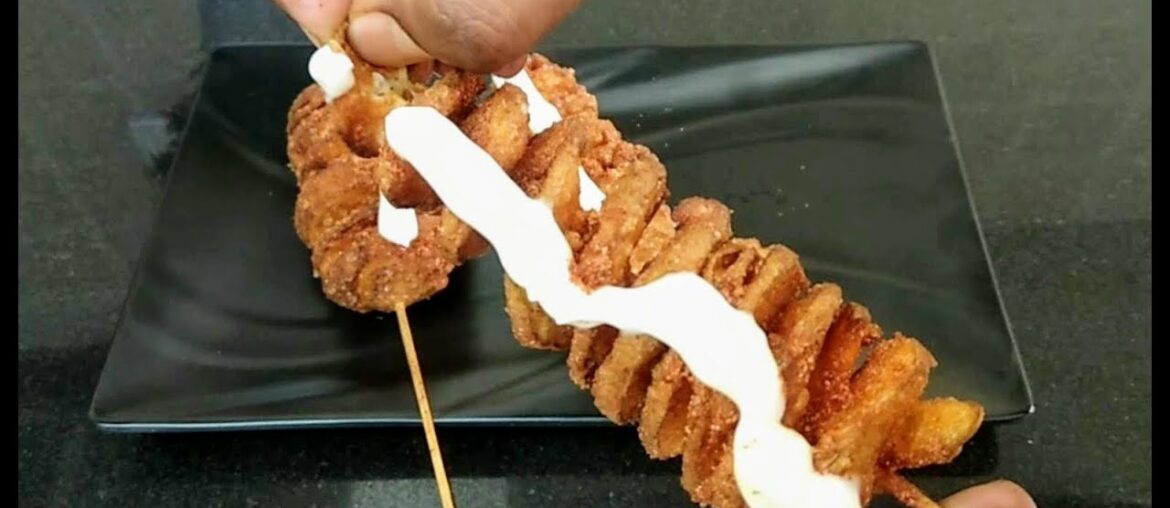 Potato Twister Without Machine/Spiral Potato/Tornado Potato/sujis recipes Potato Twister Without Machine/Spiral Potato/Tornado Potato/sujis recipes
