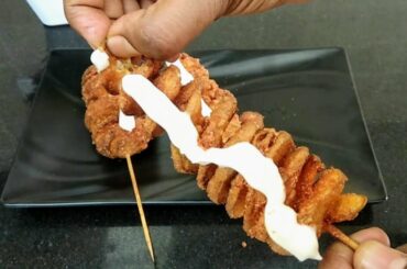 Potato Twister Without Machine/Spiral Potato/Tornado Potato/sujis recipes