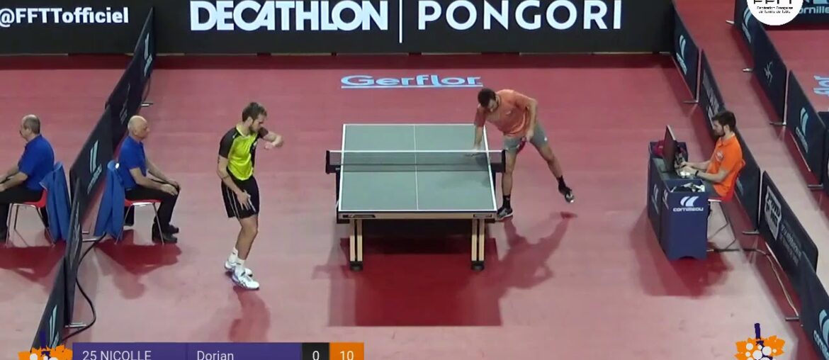 16ème de finale des Championnats de France - NICOLLE Dorian VS ROBINOT Quentin