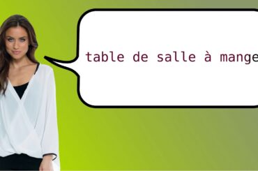 How to say 'dining room table' in French?